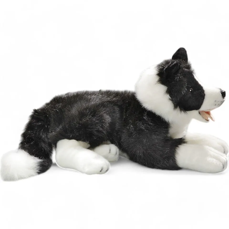 Stuffed Animal Border Collie lying