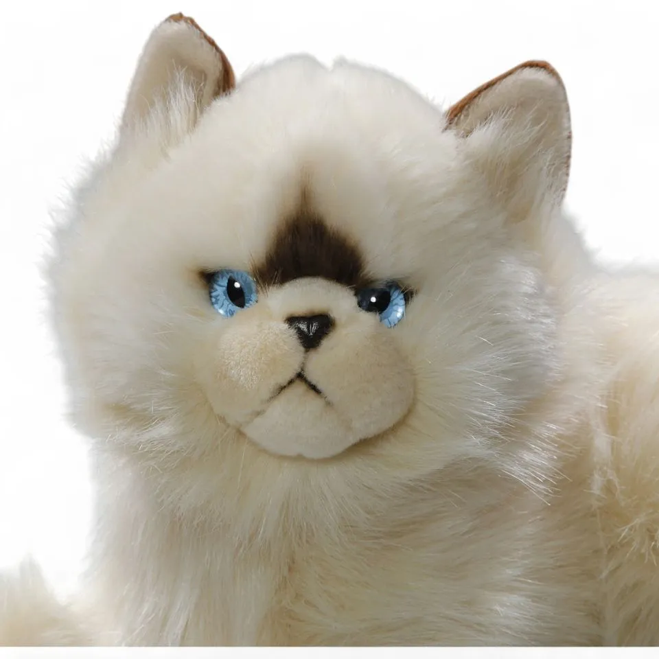 Stuffed Animal Cat, Persian lying Chocolate Point