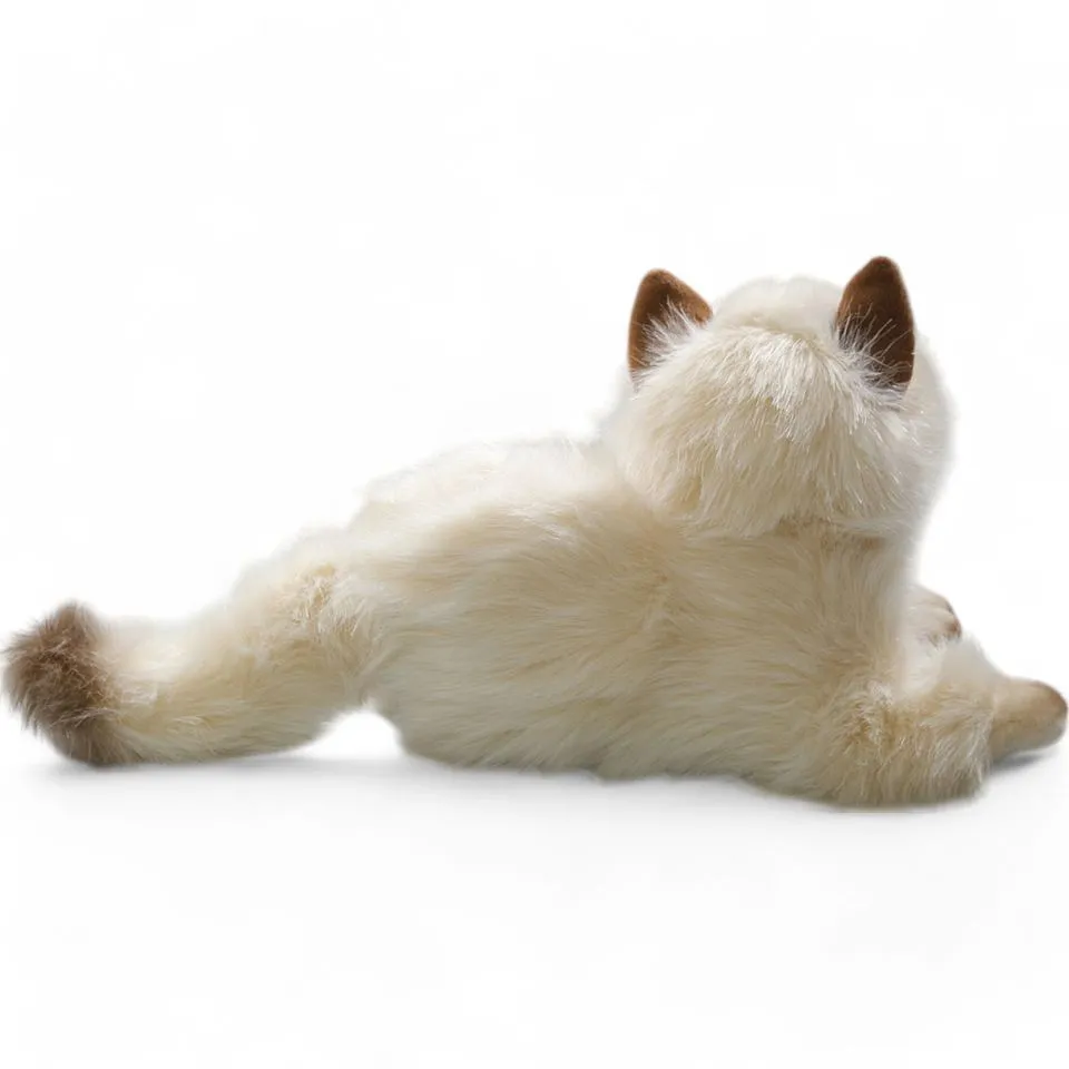 Stuffed Animal Cat, Persian lying Chocolate Point