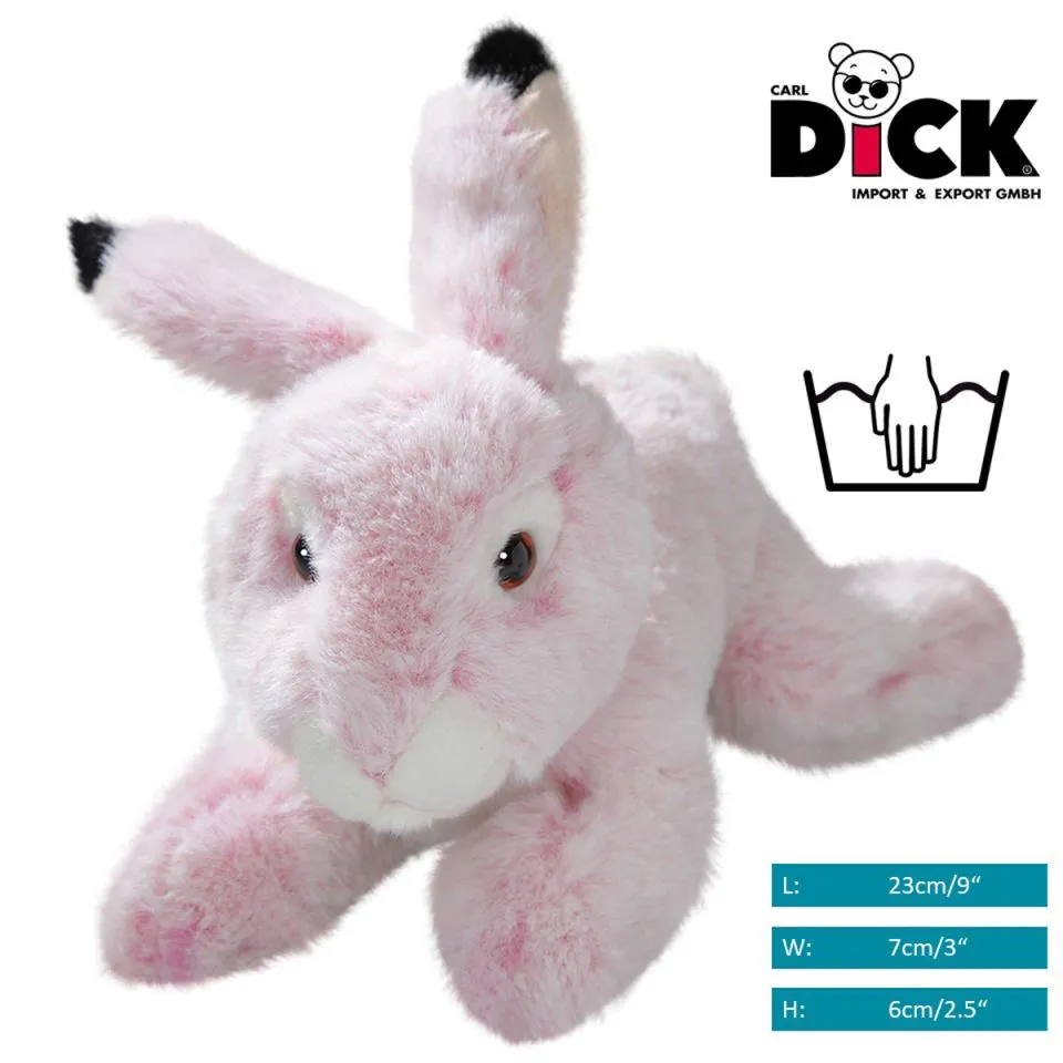 Stuffed Animal Rabbit Bunny lying pink