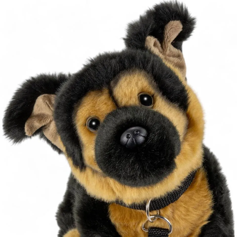 Stuffed Animal German Shepherd Dog with Lead