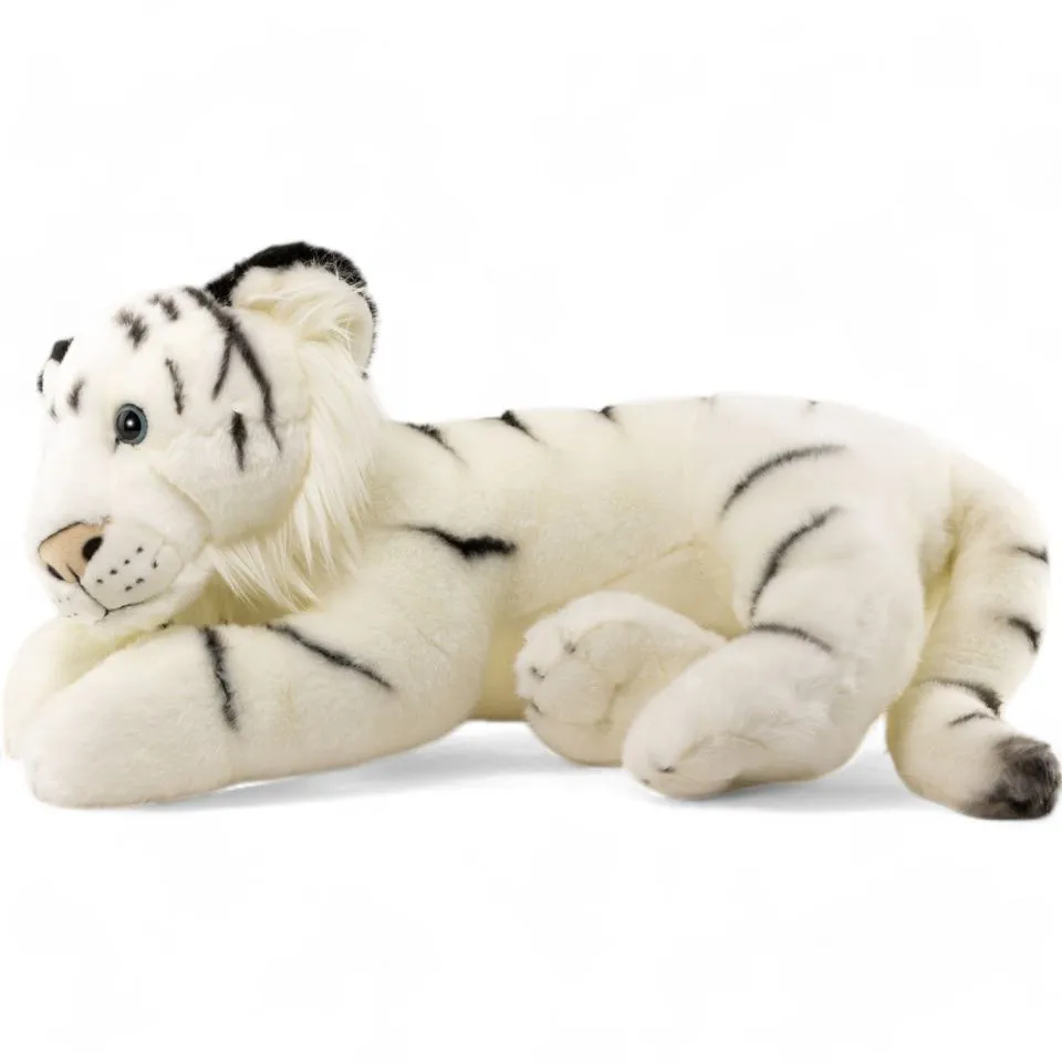 Stuffed Animal Tiger white lying