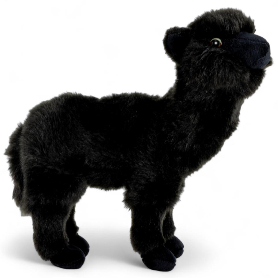 Kuscheltier schwarzes Alpaka