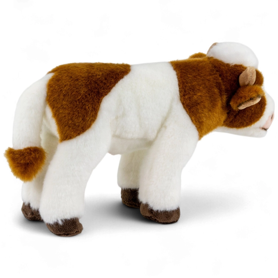 Kuscheltier Kuh braun-weiß stehend