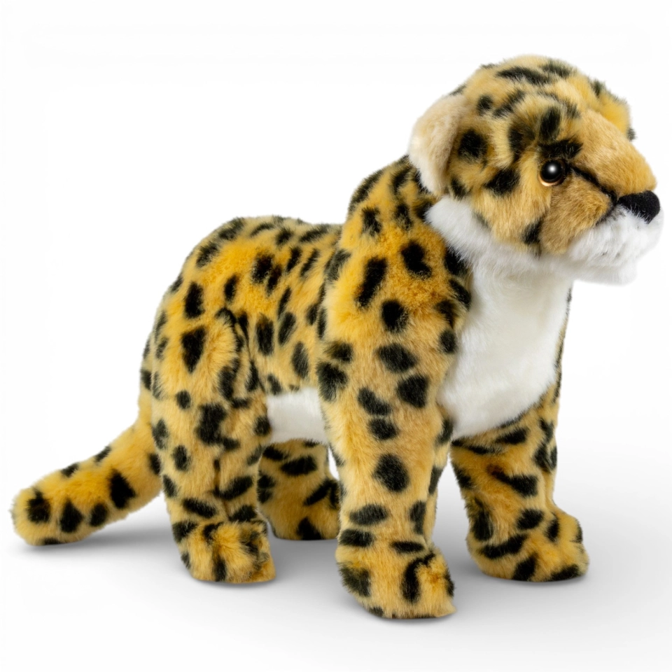 Kuscheltier stehender Gepard