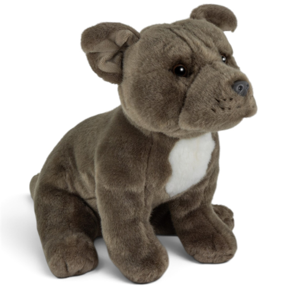 Stuffed Animal Staffordshire Bull Terrier grey