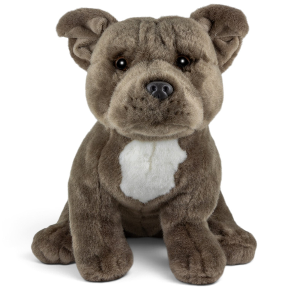 Stuffed Animal Staffordshire Bull Terrier grey