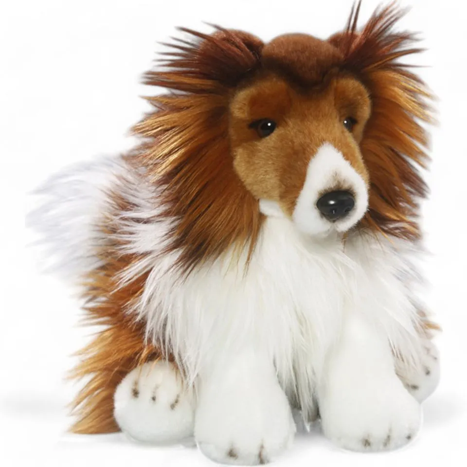 Stuffed Animal Collie Dog sitting