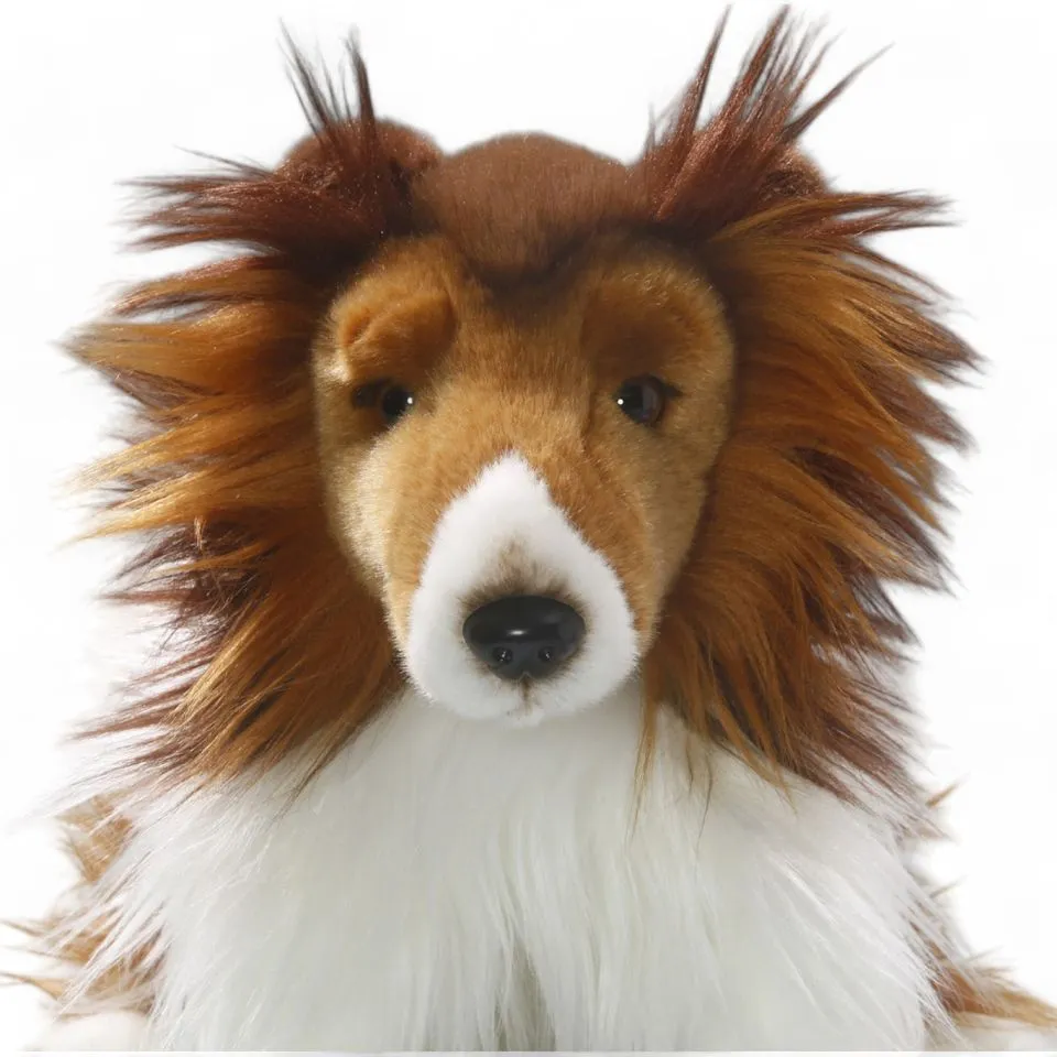 Stuffed Animal Collie Dog sitting