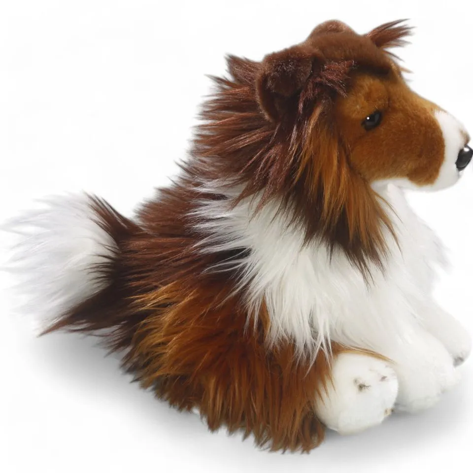 Stuffed Animal Collie Dog sitting