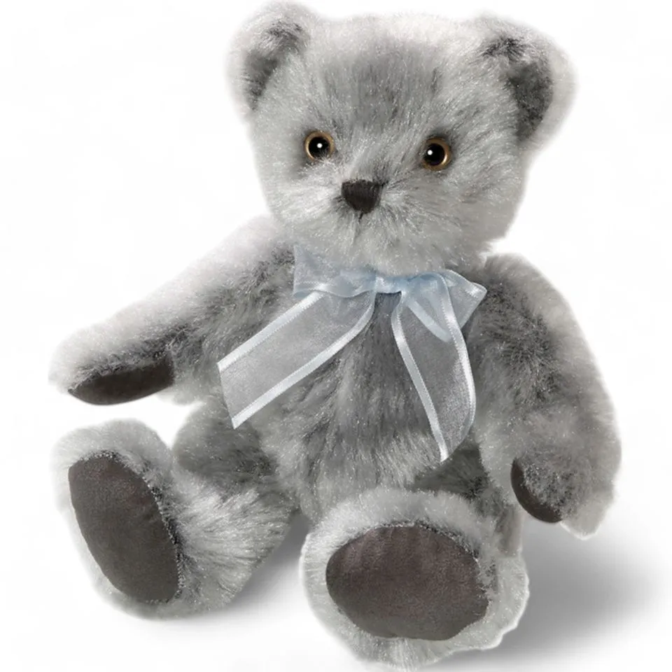 Stuffed Animal Teddy Bear nostalgic with turquoise Bow