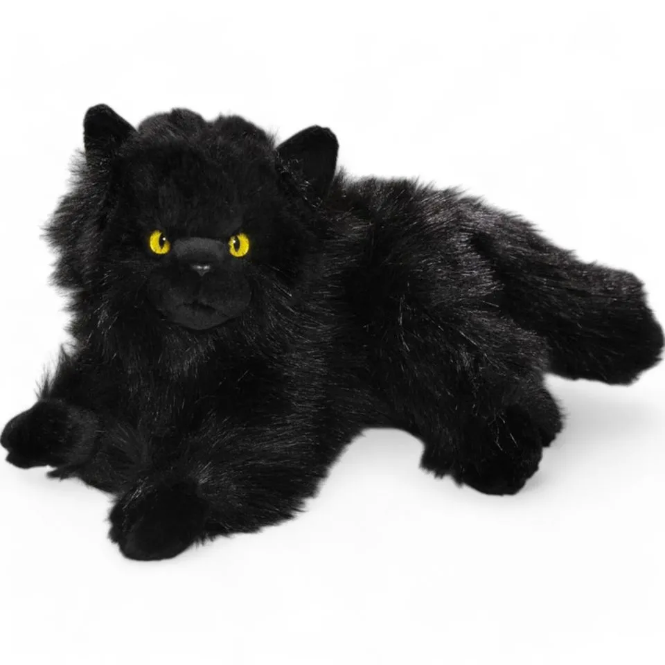 Stuffed Animal Cat, Persian lying black